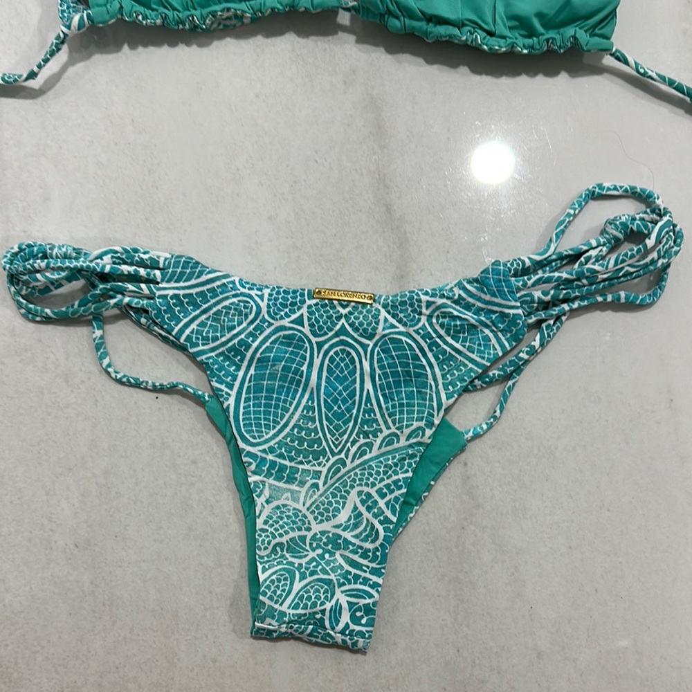 SAN LORENZO BIKINIS Blue and White Print Bikini Set - Picture 4 of 4